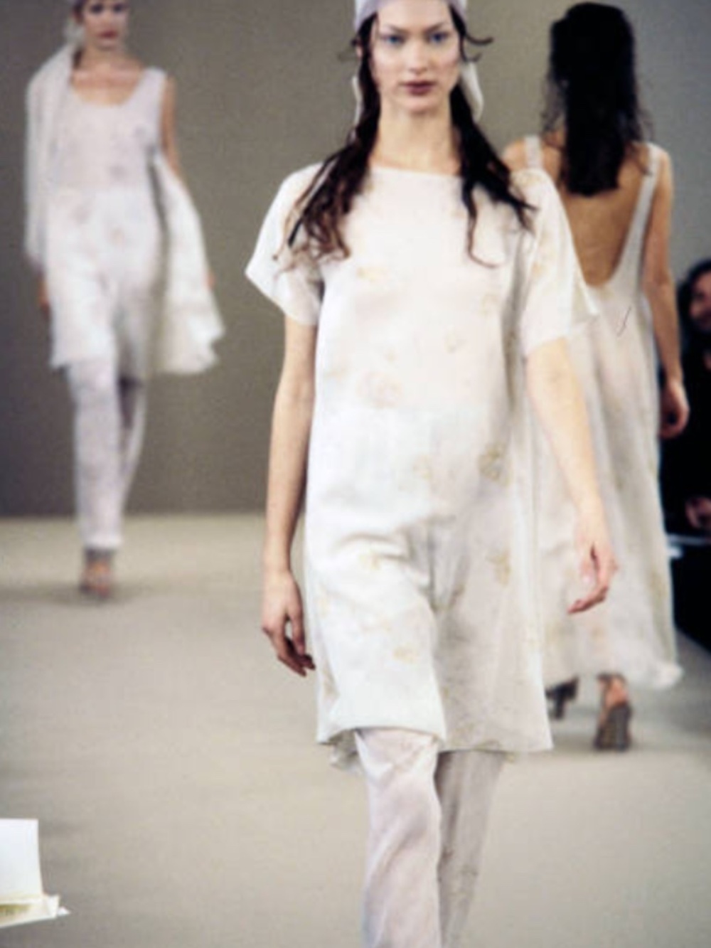 Calvin Klein Collection Spring 1993 Silk Chiffon Floral Runway Dress | Rare | 8